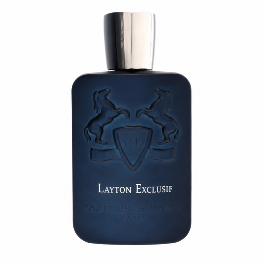 Parfums de Marly Layton Exclusif – intense oud and vanilla cologne in matte black bottle with silver cap. 125ml