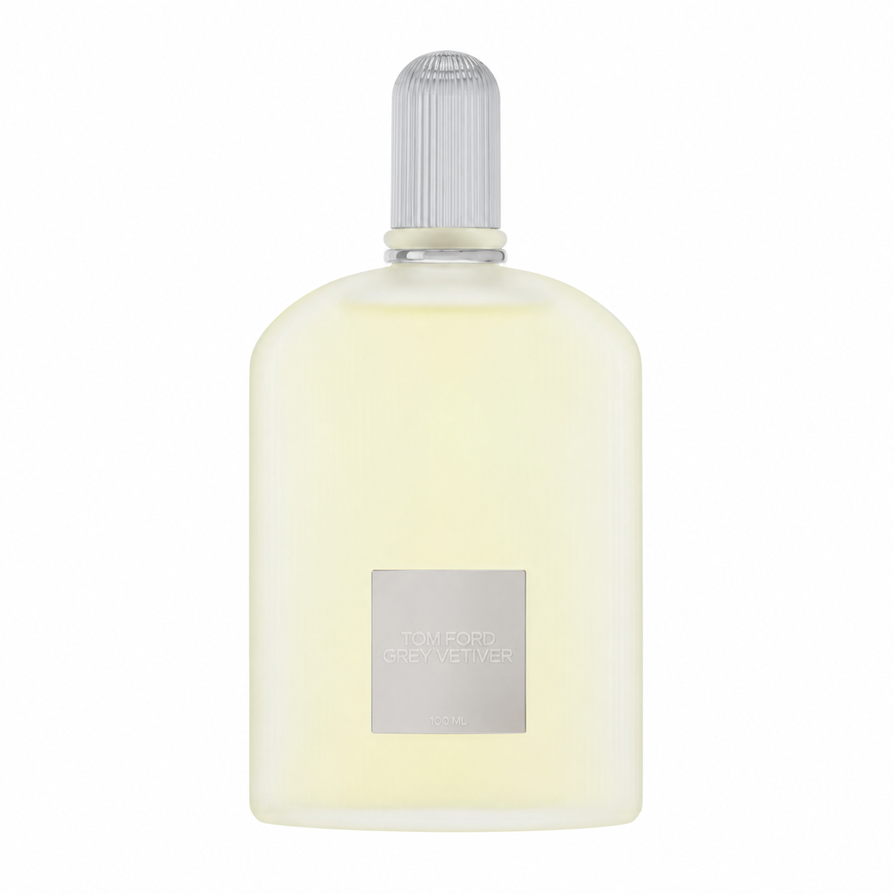 Tom Ford Grey Vetiver – clean woody aromatic cologne in frosted ribbed bottle with silver cap. 100ml