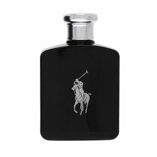 Ralph Lauren Polo Black Eau de Toilette – modern woody aromatic cologne in glossy black bottle with silver logo. 125ml