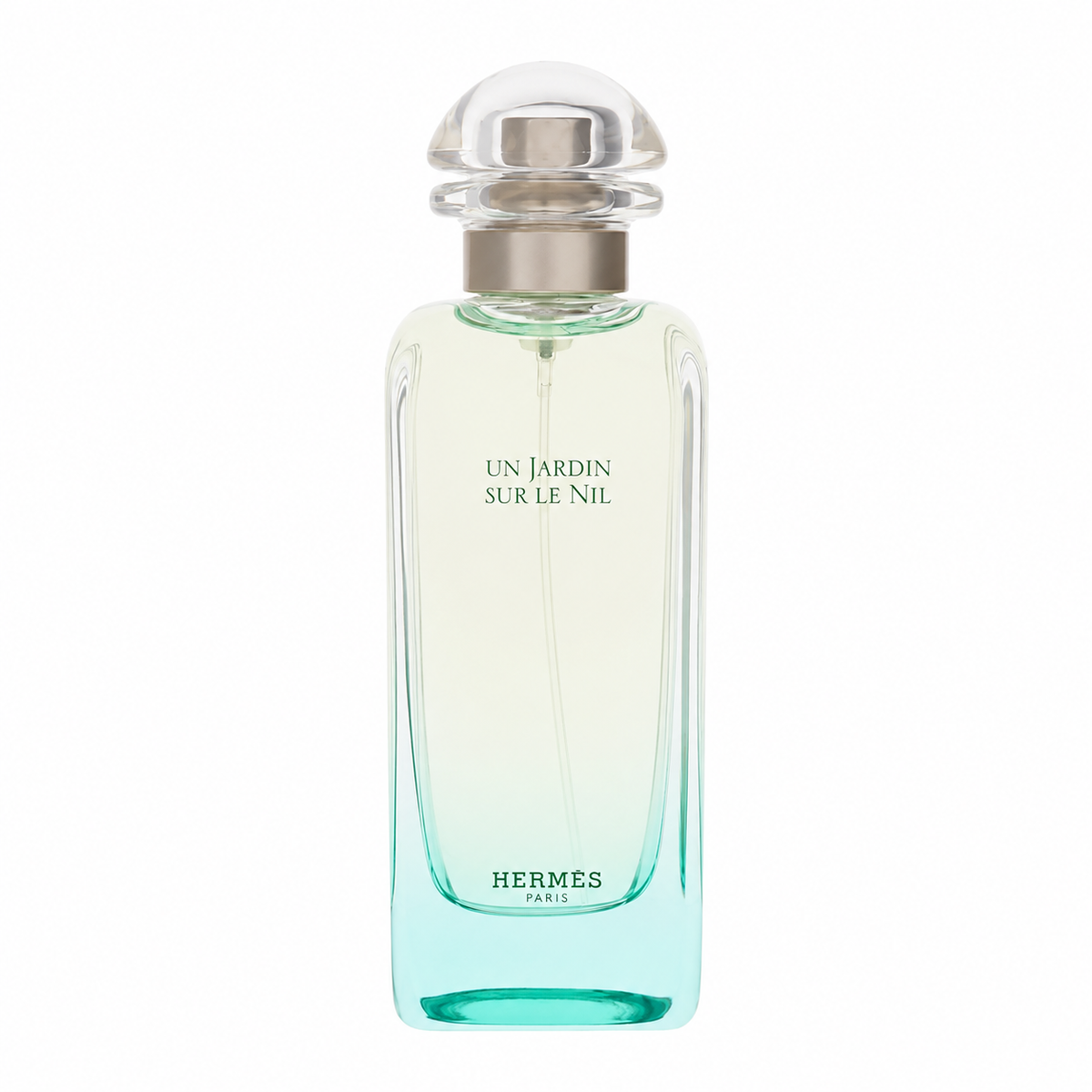 Hermès Un Jardin Sur Le Nil – fresh green citrus fragrance in pale green bottle with rounded cap. 100ml