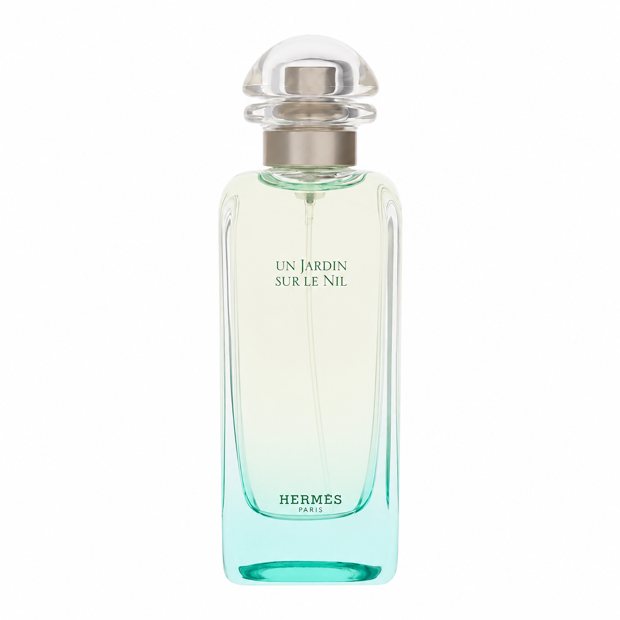 Hermès Un Jardin Sur Le Nil – fresh green citrus fragrance in pale green bottle with rounded cap. 100ml