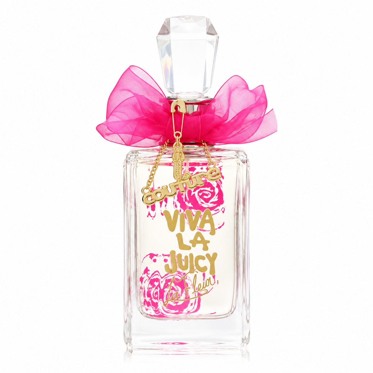 Viva La Juicy Fleur perfume – fresh floral fragrance in pink-accented bottle with flower-print box. 75ml