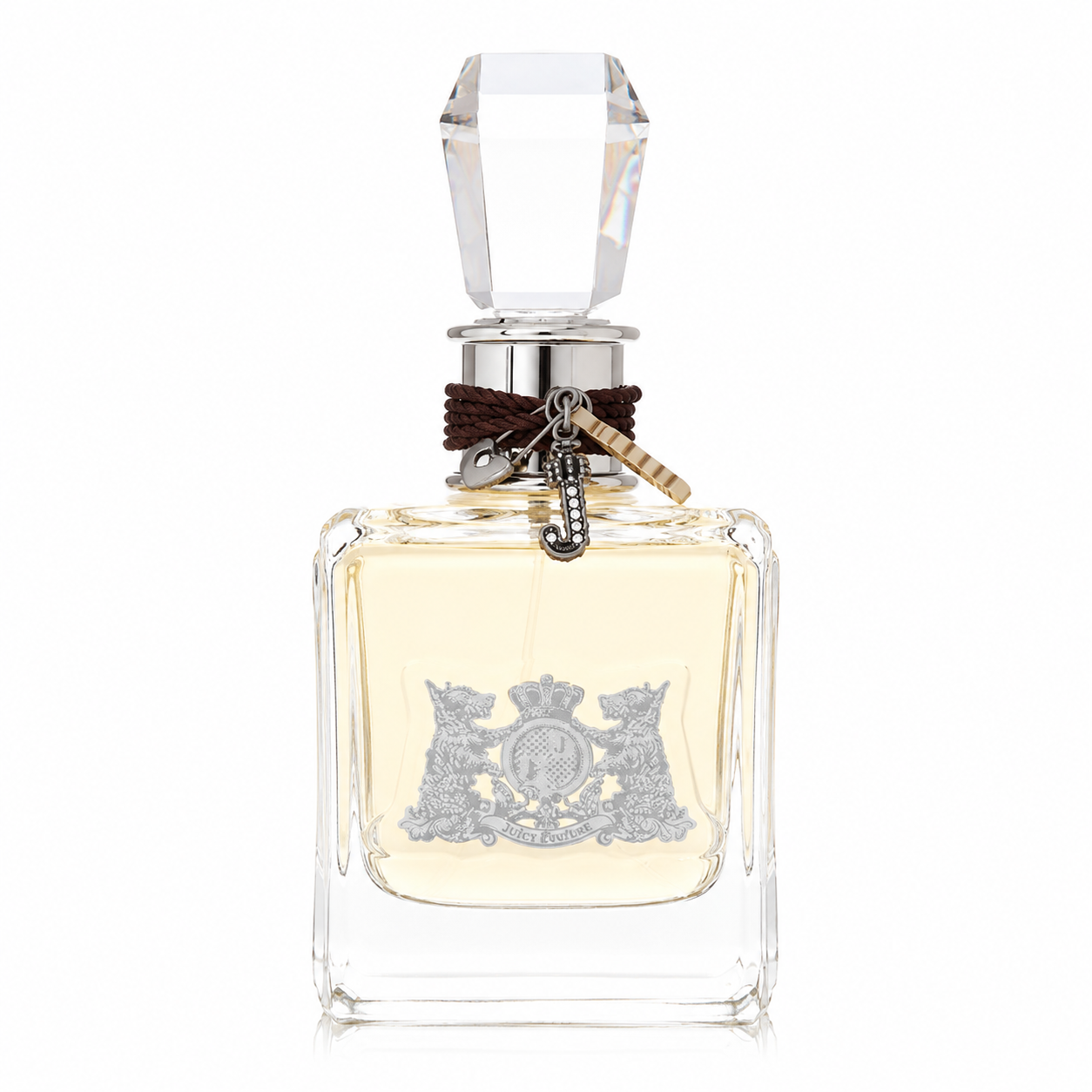 Juicy Couture perfume – classic women’s fragrance in vintage-style bottle with crest logo. 100ml