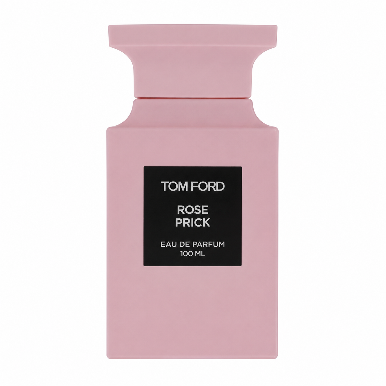 Tom Ford Rose Prick Eau de Parfum 100ml bottle in a matte dusty pink color with a black rectangular label on the front.