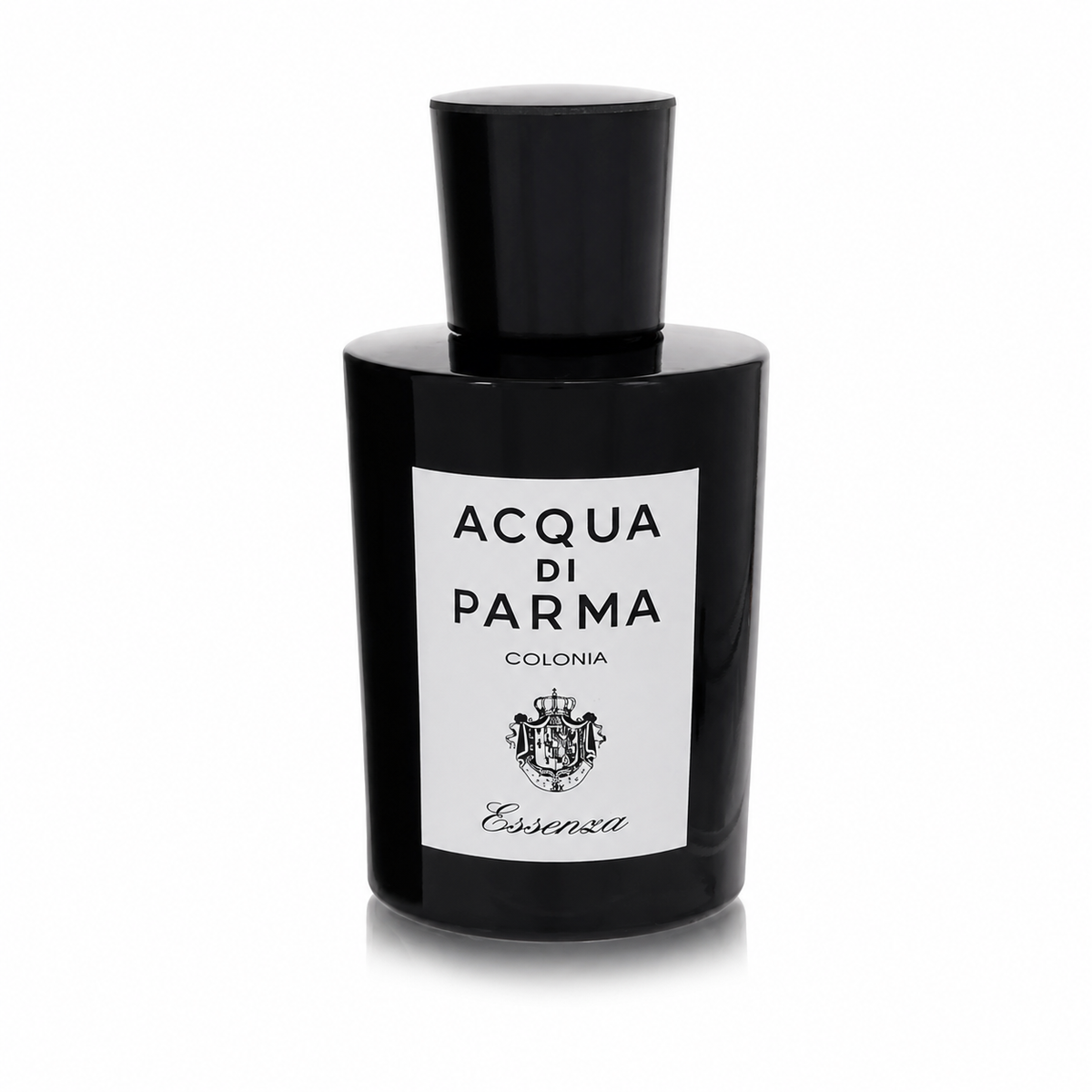 Acqua di Parma Colonia Essenza – elegant citrus woody scent in matte black bottle with white label. 177ml