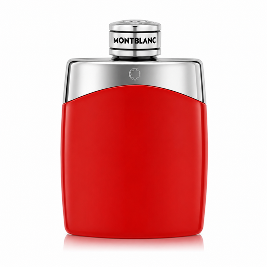 Montblanc Legend Red – bold citrus woody scent in striking red bottle with silver accents. 100ml