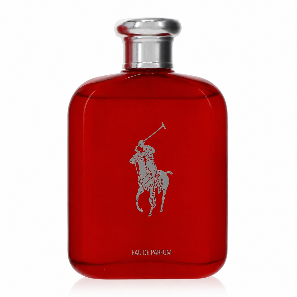 Ralph Lauren Polo Red Eau de Parfum – intense spicy amber fragrance in sleek red bottle with black accents. 125ml