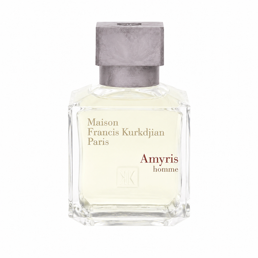Maison Francis Kurkdjian Amyris Homme – fresh woody citrus cologne in clear bottle with silver cap. 71ml
