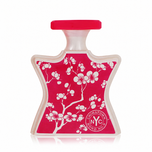 Bond No. 9 Chinatown – exotic floral oriental scent in pink star-shaped bottle with white blossom design. 100ml