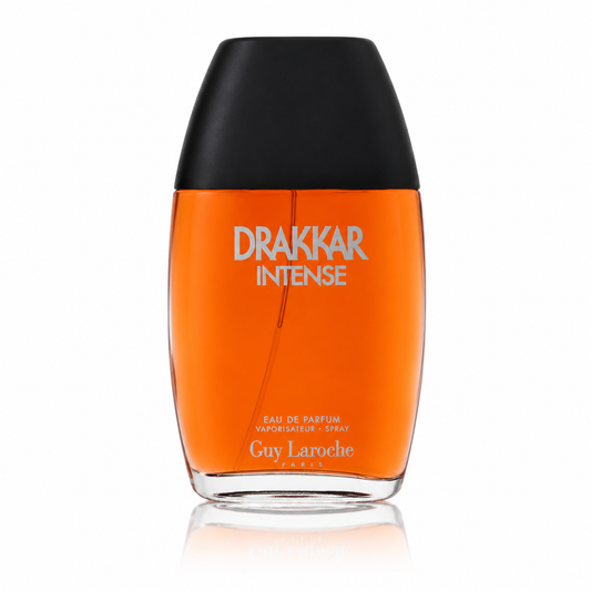 Guy Laroche Drakkar Intense – bold modern fougère fragrance in sleek black bottle with silver lettering. 100ml