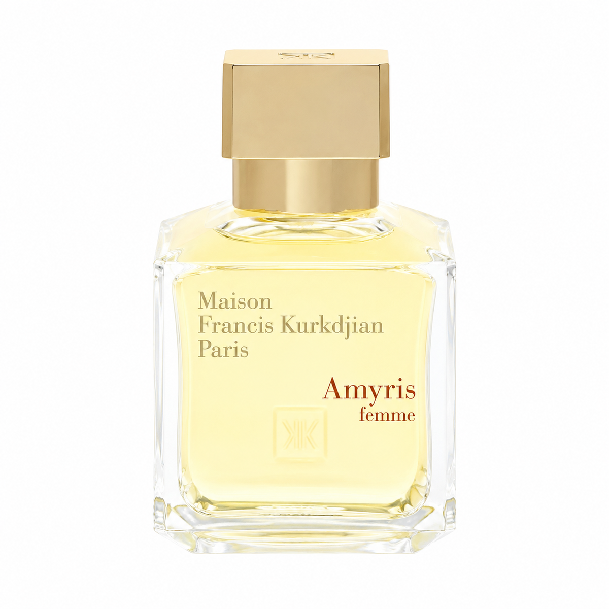 Maison Francis Kurkdjian Amyris Femme – luminous floral woody scent in clear bottle with gold cap. 71ml
