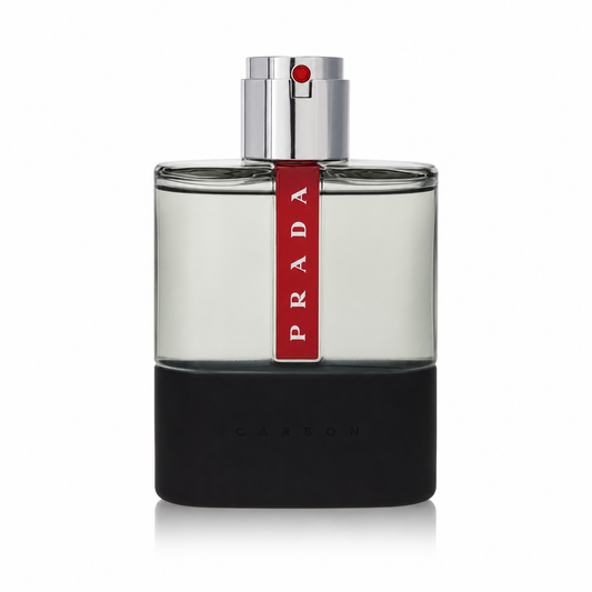 Prada Luna Rossa Carbon – bold mineral woody fragrance in matte black and red bottle. 100ml