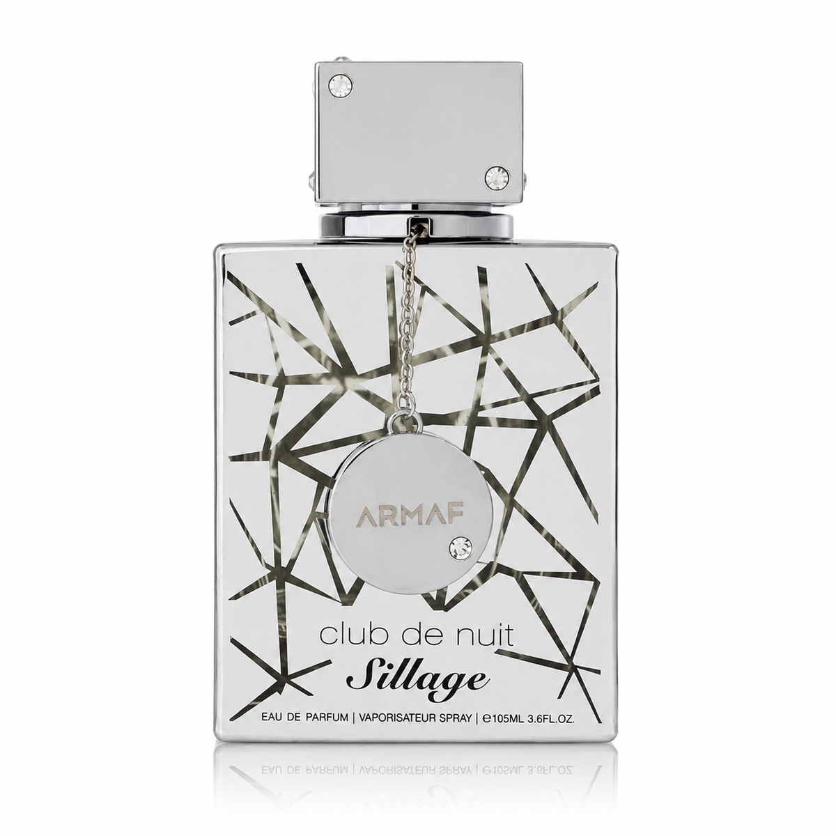 Armaf Club de Nuit Sillage – fresh floral musky cologne in silver mirrored bottle. 106ml