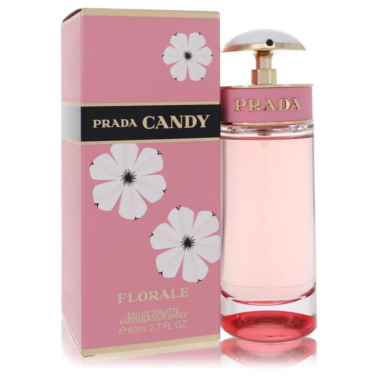 Prada Candy Florale – delicate floral fragrance with sweet undertones in soft pink bottle with white cap. 80ml