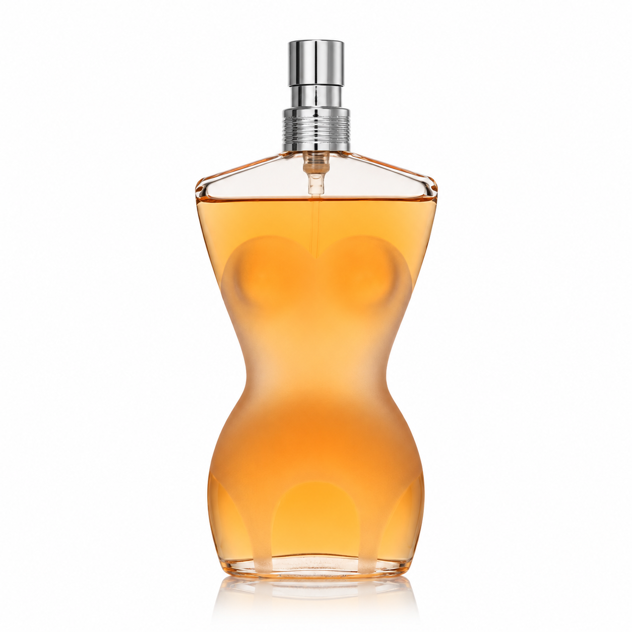 Jean Paul Gaultier Classique Eau de Toilette for Women. Bottle shaped like a women's torso. 100ml