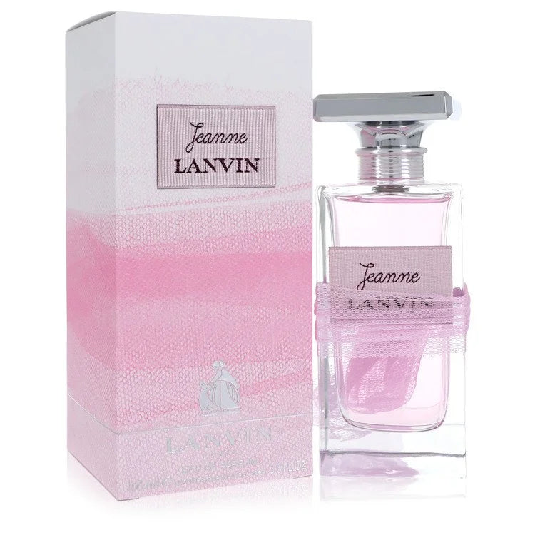 Lanvin Jeanne perfume bottle and packaging on a white background 100ml