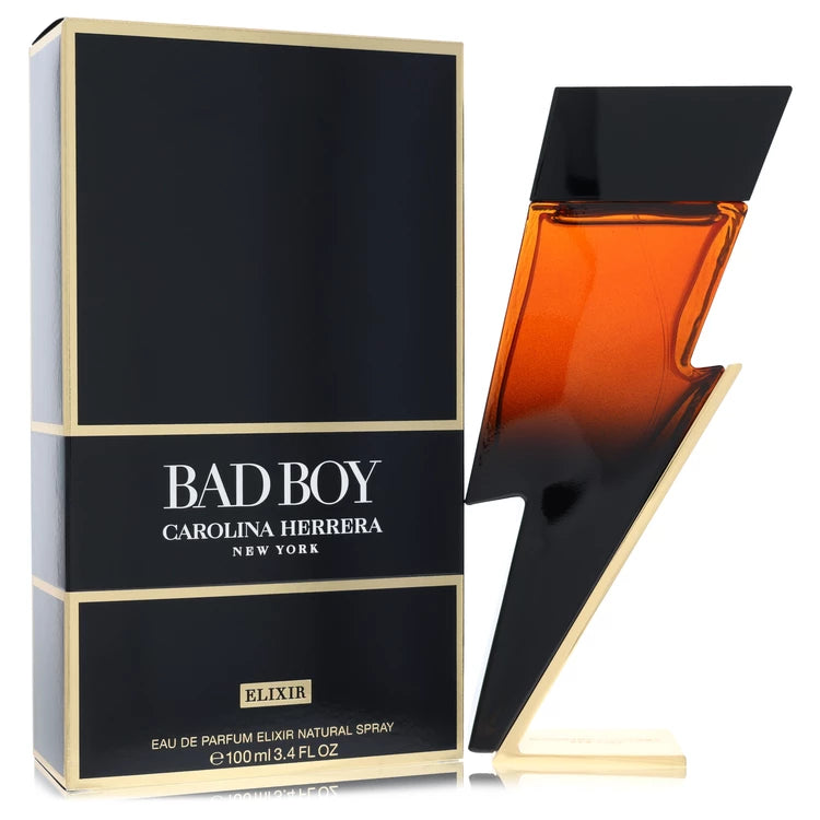 Carolina Herrera Bad Boy Elixir men’s leather woody cologne bottle 100ml