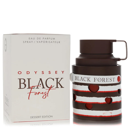 Odyssey Black Forest perfume bottle and packaging on a white background 100ml