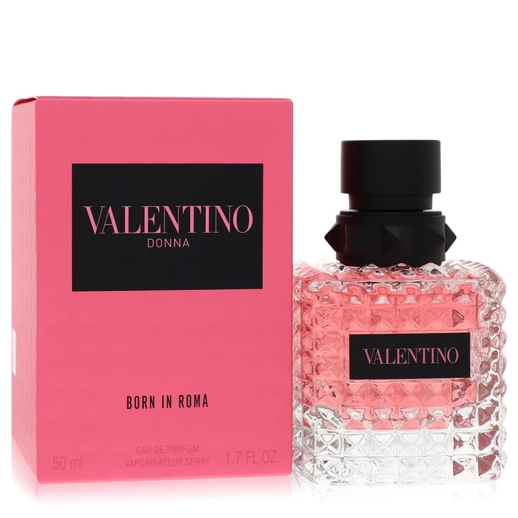 Valentino perfume bottle and packaging on a white background 50ml