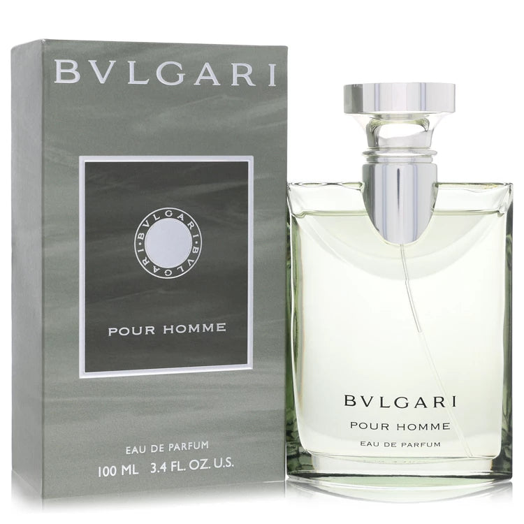 Bulgari Pour Homme Eau de Parfum bottle and packaging on a white background 100ml