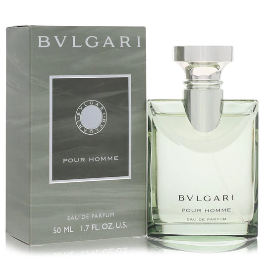 Bulgari Pour Homme Eau de Parfum bottle and packaging on a white background 50ml