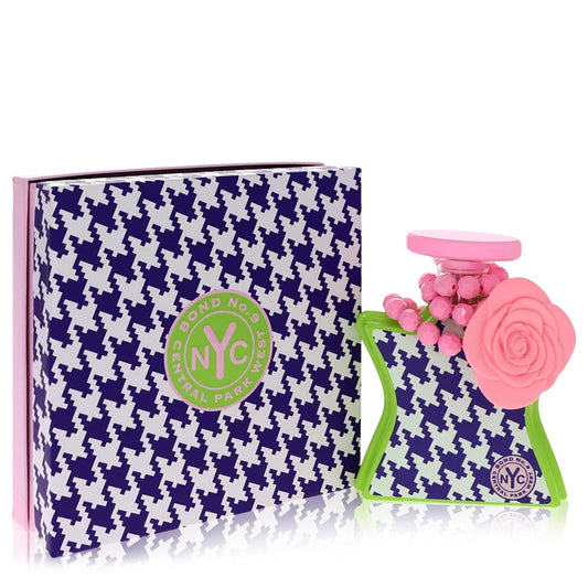 Perfume bottle with pink floral design and matching packaging on a white background 100ml