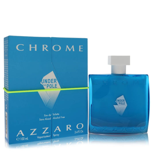 Azzaro Chrome perfume bottle and packaging on a white background 100ml
