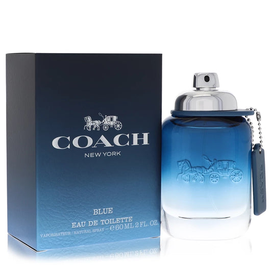 Coach New York Blue Eau de Toilette bottle and packaging on a white background 60ml