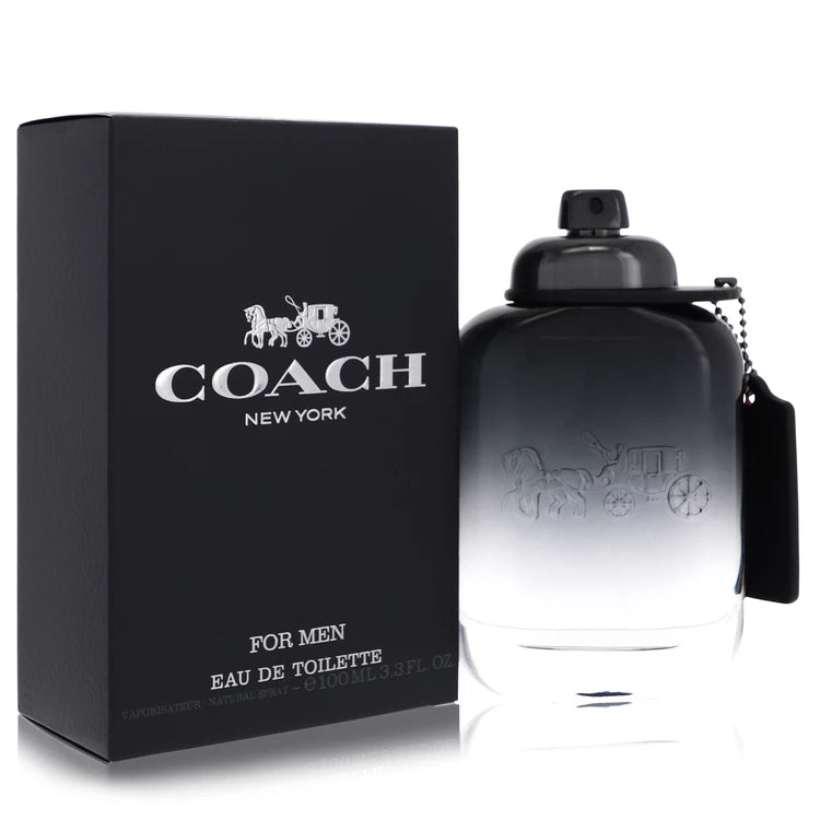 Coach New York men's eau de toilette bottle and packaging on a white background 100ml