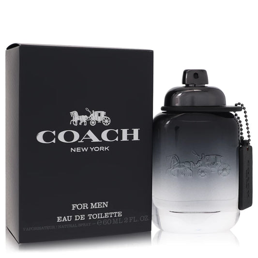 Coach New York men's eau de toilette bottle and packaging on a white background 60ml