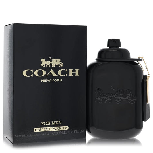 Coach New York men's eau de parfum bottle and packaging on a white background 100ml