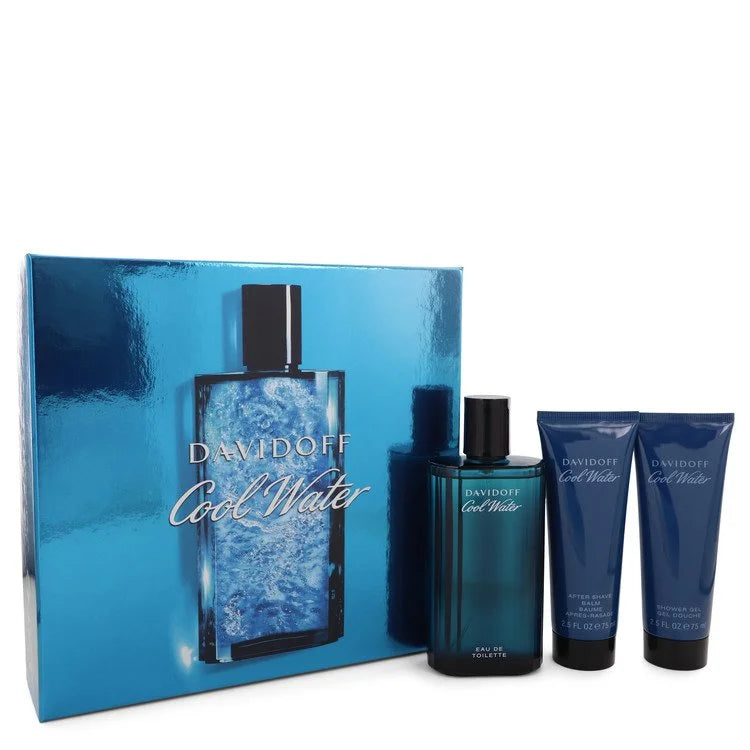 Davidoff Cool Water perfume set on a white background