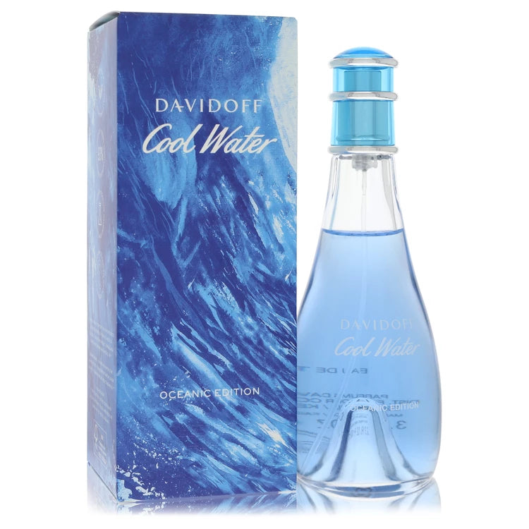 Davidoff Cool Water perfume bottle and packaging on a white background 100ml