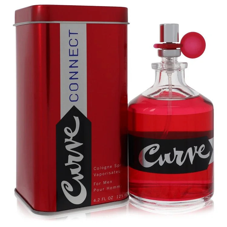 Red and black Curve cologne bottle and packaging on a white background 125ml