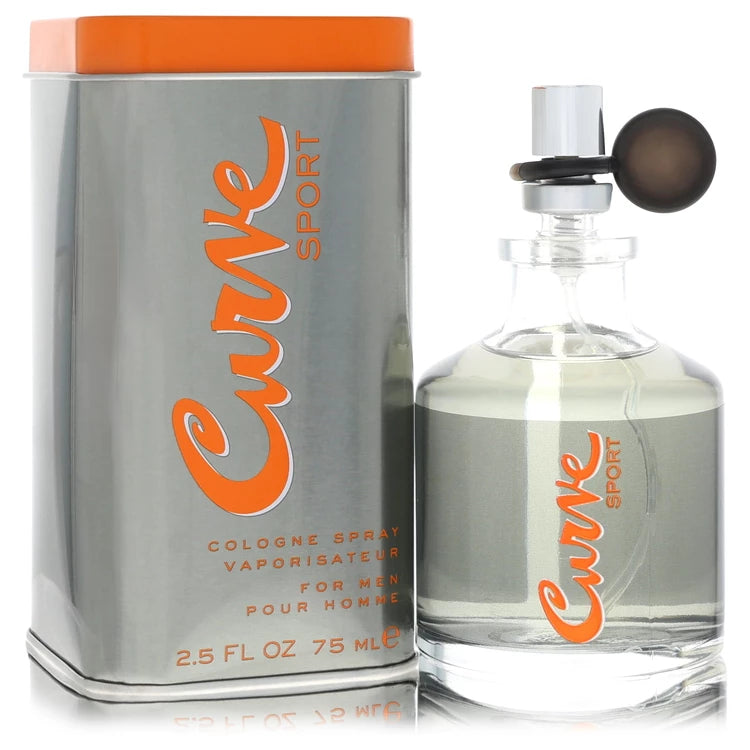 Curve Sport cologne spray bottle and packaging on a white background 75ml