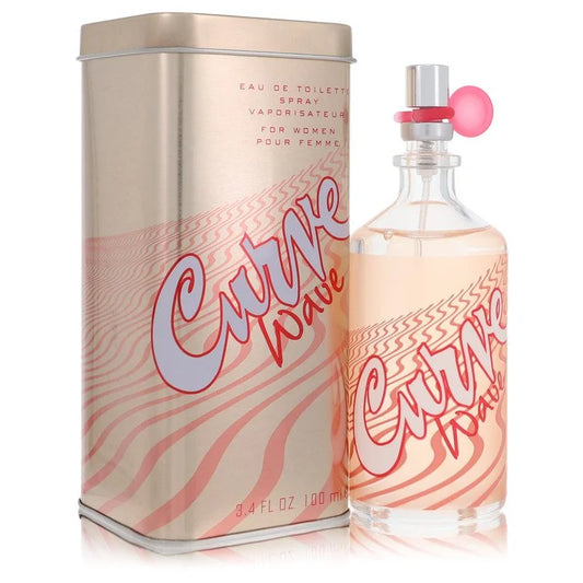 Curves & Waves perfume bottle and packaging on a white background 100ml
