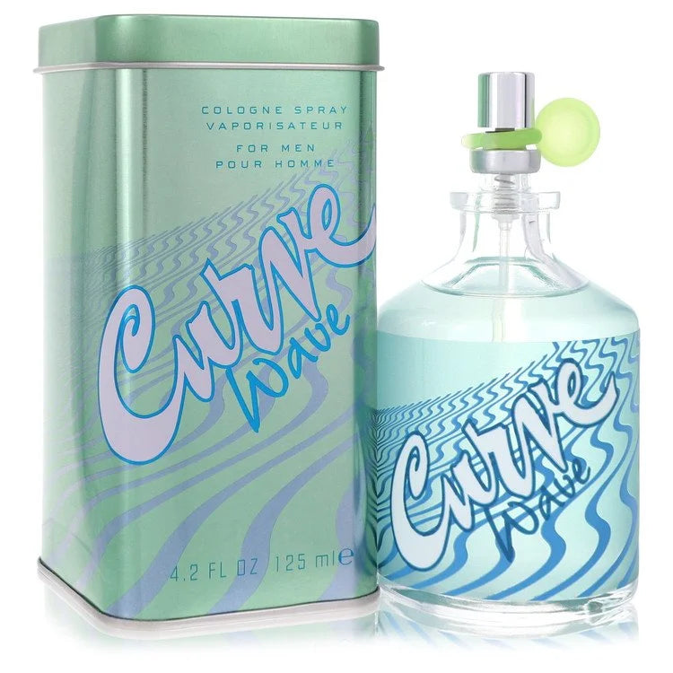 Curves Wave cologne spray bottle and packaging on a white background 125ml