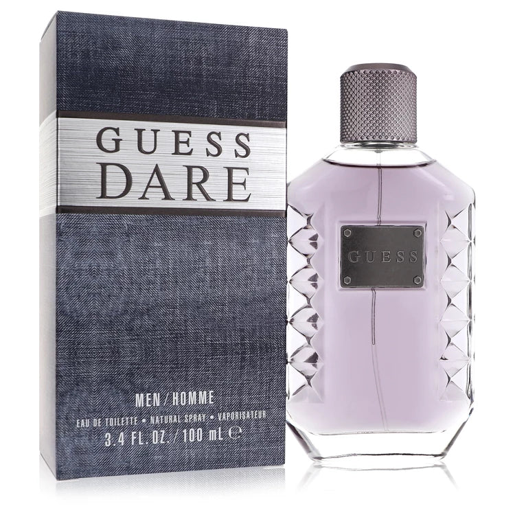 Guess Dare perfume bottle and packaging on a white background 100ml