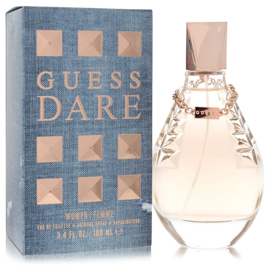 Guess Dare perfume bottle and packaging on a white background 100ml