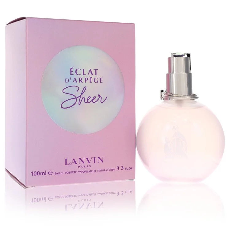 Lanvin Eclat d'Arpege Sheer perfume bottle and packaging on a white background 100ml