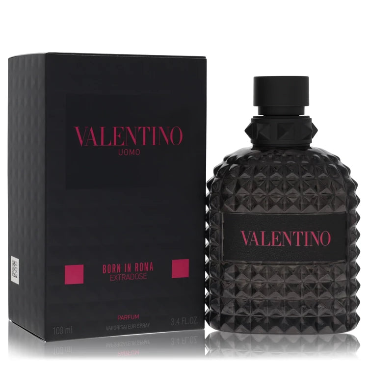 Valentino perfume bottle and packaging on a white background 100ml
