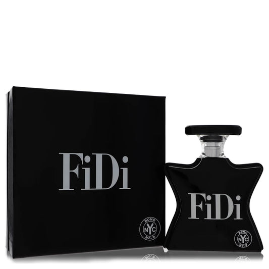 Black perfume bottle and packaging with 'Fidi' branding on a white background 100ml