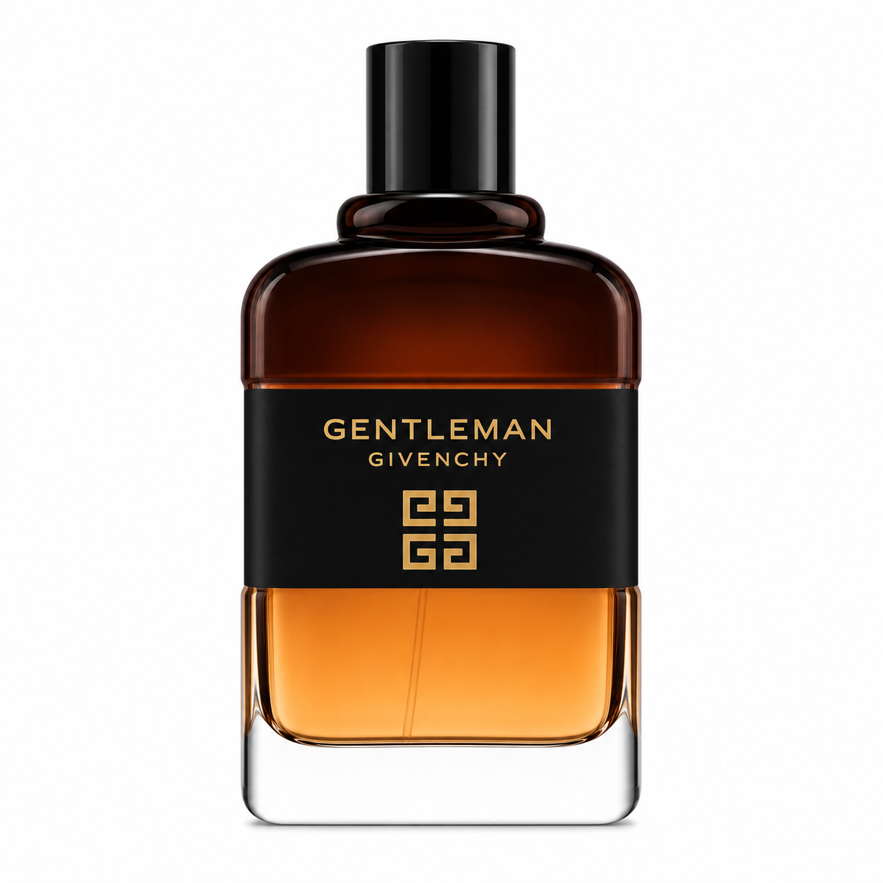 Givenchy Gentleman Réserve Privée – rich whiskey-inspired fragrance in elegant amber gradient bottle. 100ml