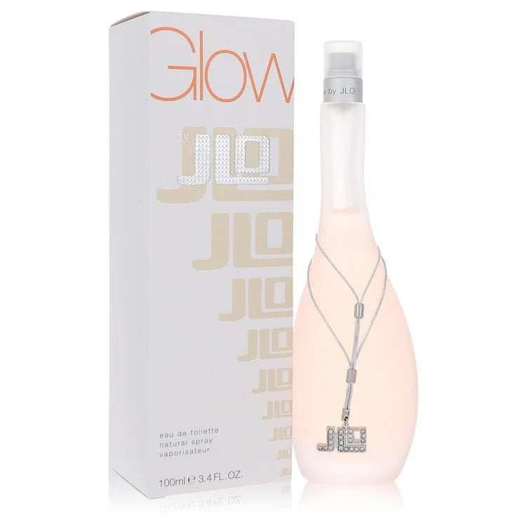 Jennifer Lopez Glow perfume – iconic soapy floral fragrance in frosted white bottle with JLo charm. 100ml