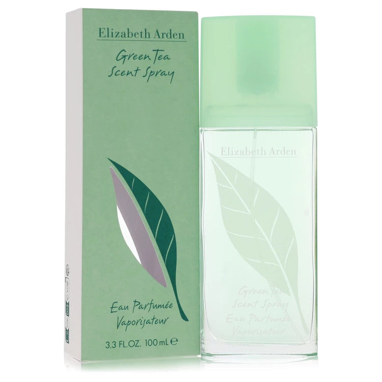 Elizabeth Arden Green Tea perfume bottle and packaging on a white background 100ml