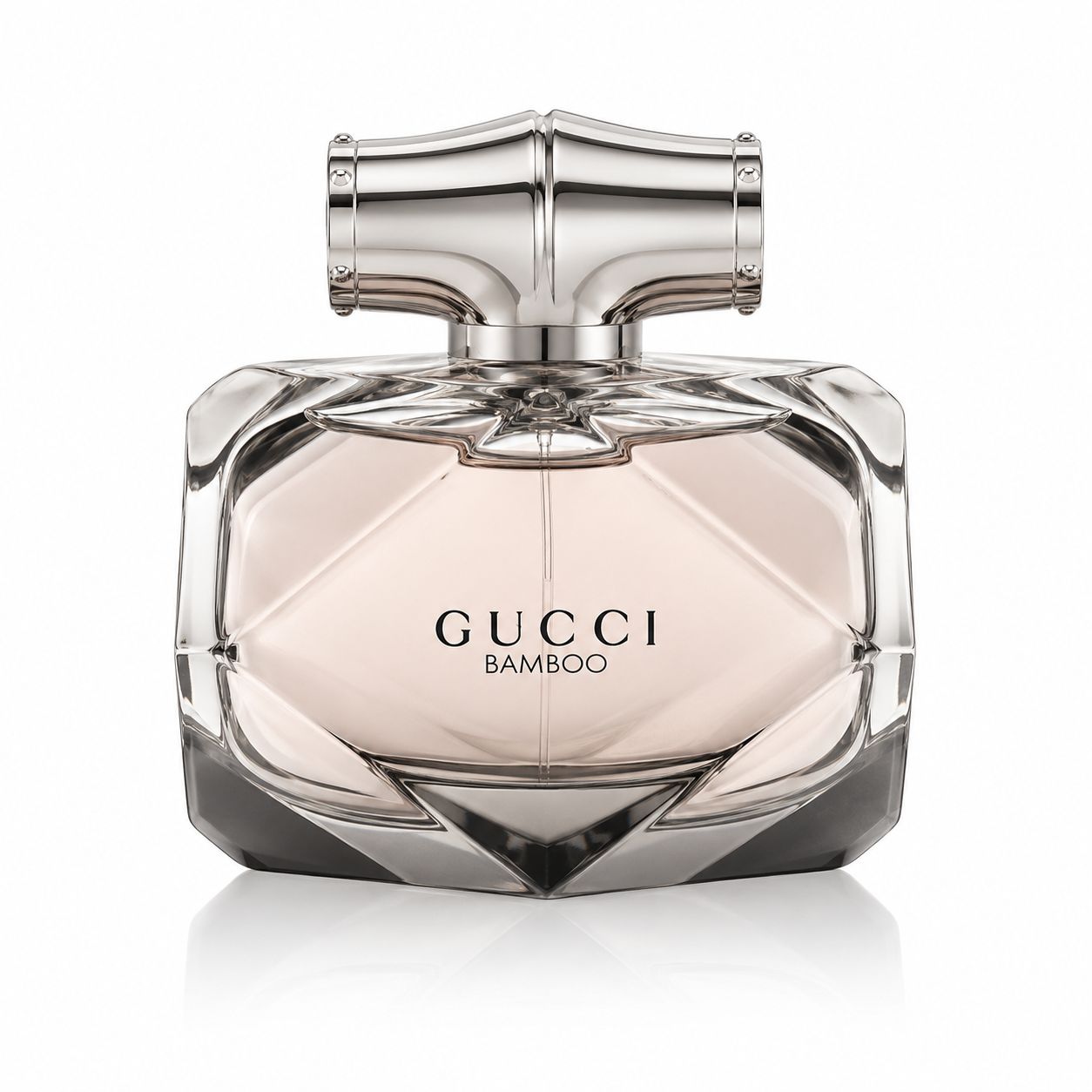 Gucci Bamboo – elegant floral woody perfume in faceted glass bottle with silver bamboo cap 75ml