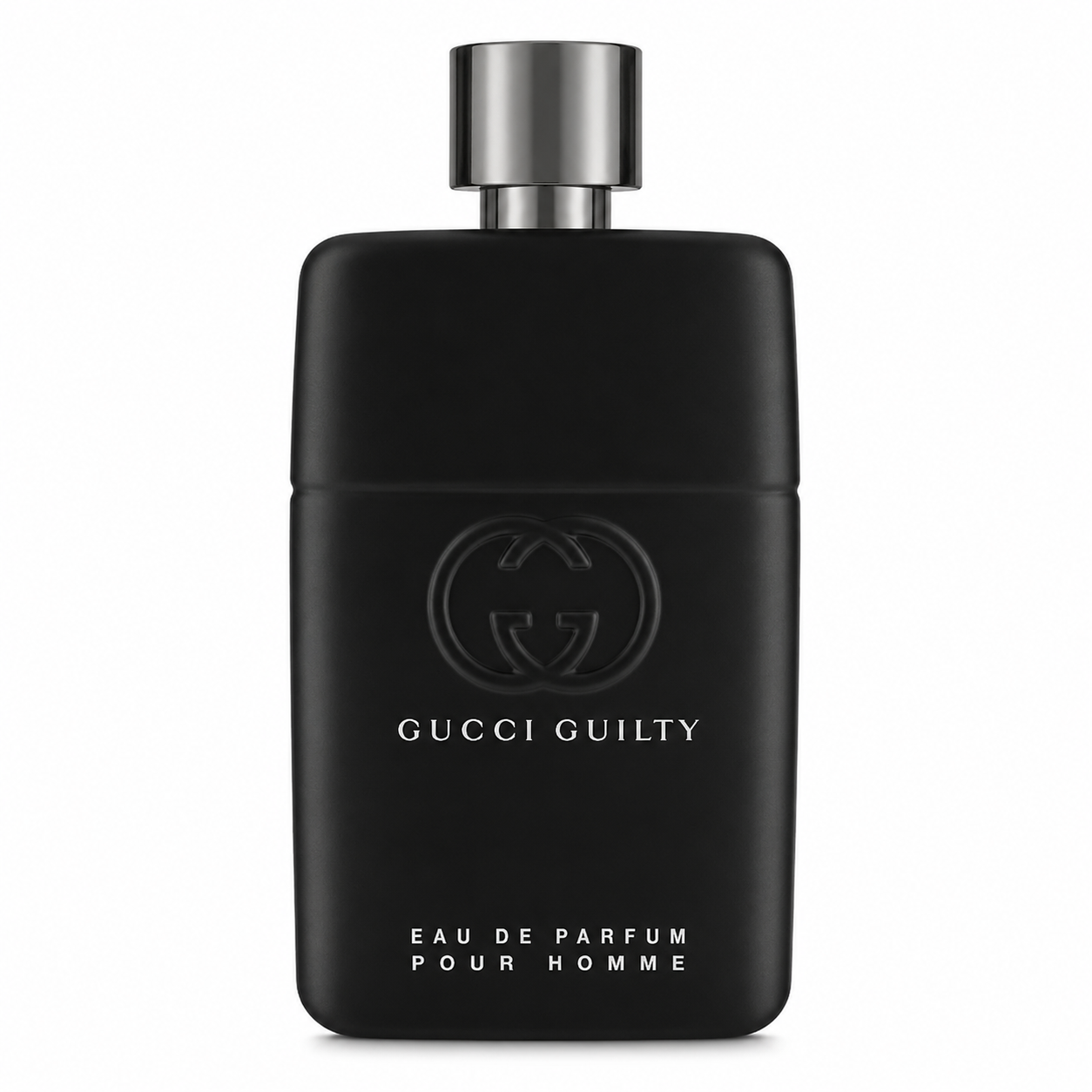 Gucci Guilty Eau de Parfum for men – bold spicy floral scent in gunmetal black bottle. 90ml