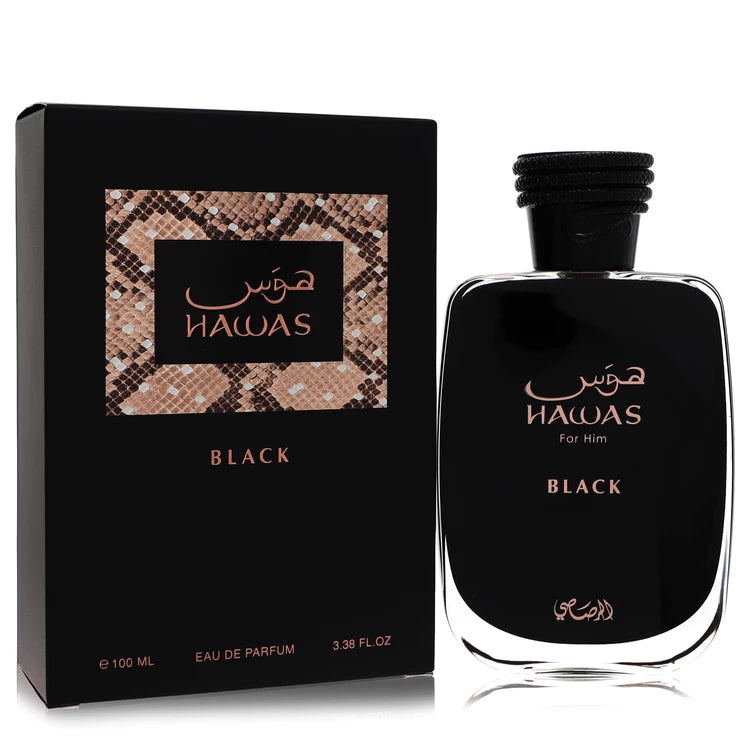 Rasasi Hawas Black Eau de Parfum for men at Scent Haven 100ml