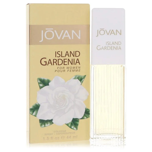 Jovan Island Gardenia perfume packaging on a white background 44ml