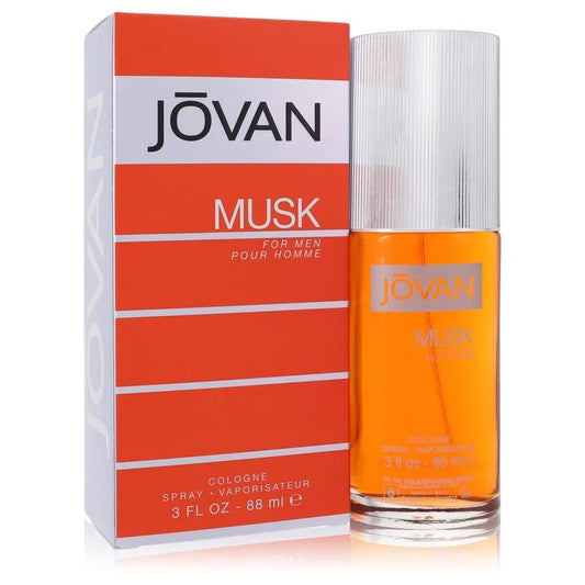 Bottle of Jovan Musk for Men Cologne Spray with warm tones and masculine wood elements 90ml